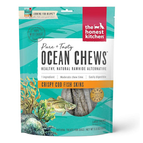 Honest Kitchen Beams Ocean Chews Cod Fish Skins Dehydrated Dog Treats 5.5oz - Poudre Pet and Feed Supply